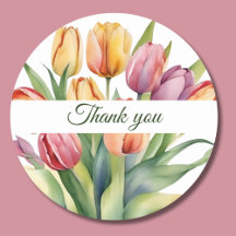 Watercolor Tulip Thank You