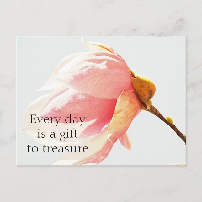 Watercolor Tulip Tree Flower Postcard (Front)