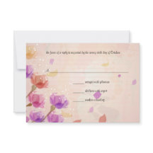 Watercolor Tulips Wedding RSVP Response Card