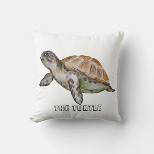Watercolor Turtle Cushion