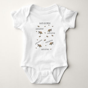 Watercolor Turtle Save Nature Baby Bodysuit