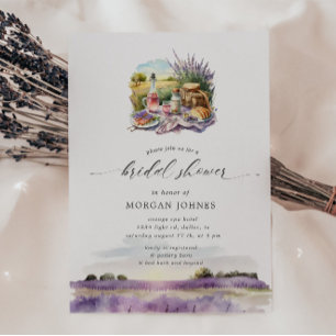 Watercolor Tuscany Lavender Bridal Shower Invite