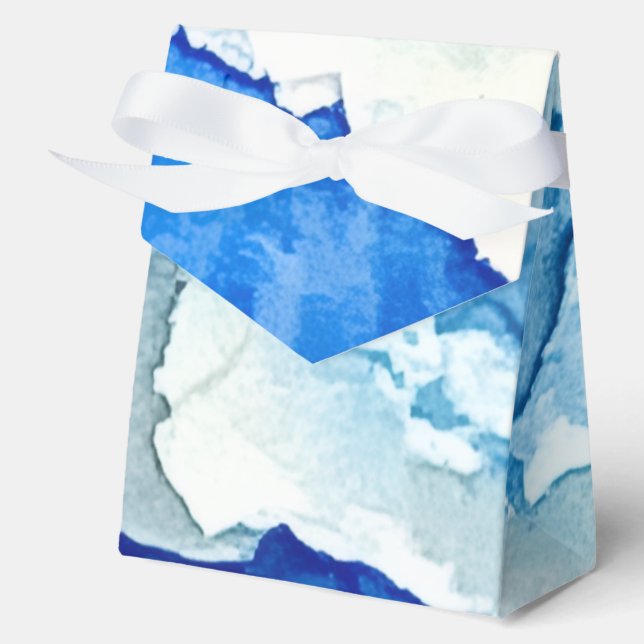 Watercolor Two Clouds Painting Favour Box (Front)