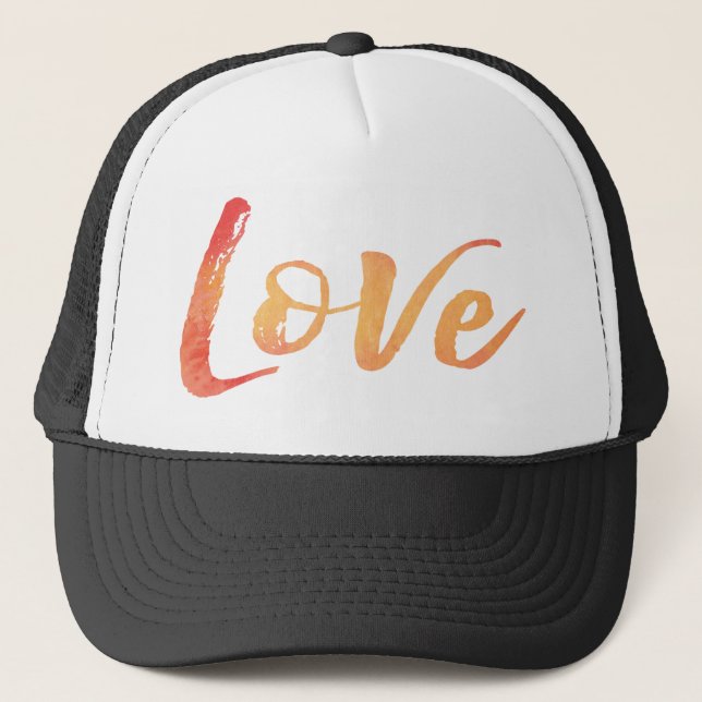 Watercolor Typography Trucker Hat (Front)