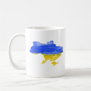 Watercolor Ukrainian map Coffee Mug