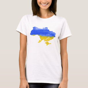 Watercolor Ukrainian map T-Shirt