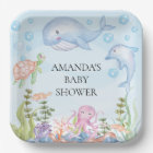 Watercolor Under the Sea Baby Shower 7" Plate
