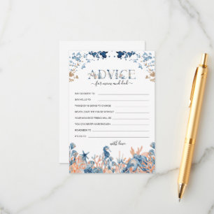Watercolor Under-the-Sea Baby Shower Advice Card