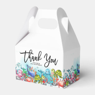 Watercolor Under the Sea Birthday Party Favour Box