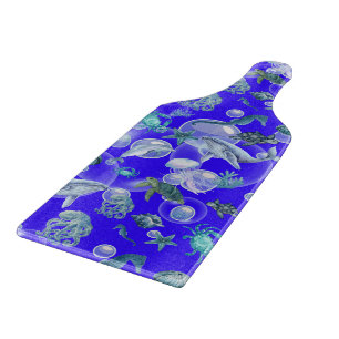 Watercolor Under the Sea Cutting Board