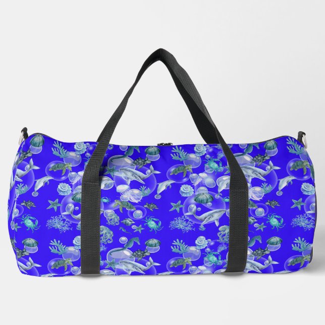 Watercolor Under the Sea  Duffle Bag (Front)