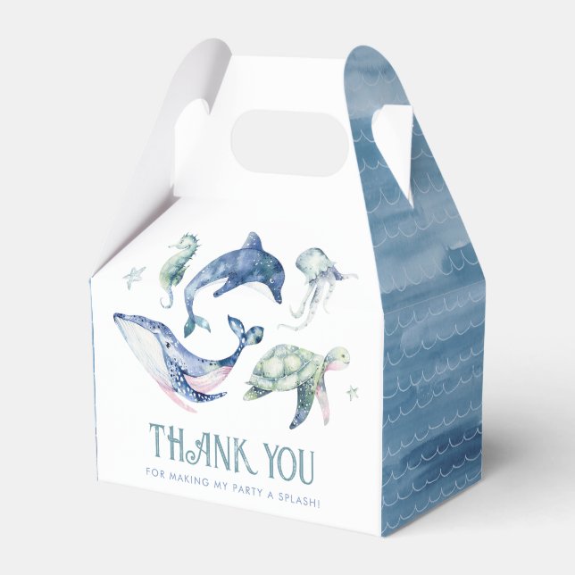 Watercolor Under the Sea Favour Boxes (Front Side)