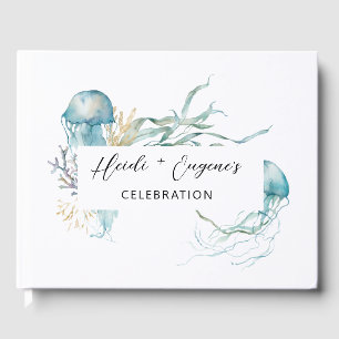 Watercolor Under the Sea Jellyfish Guest Book