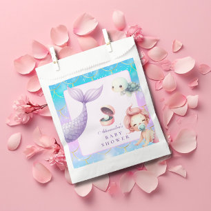 Watercolor Under The Sea Little Pearl Baby Shower Favour Bags