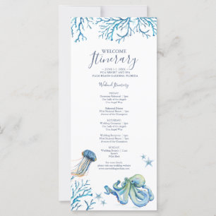 Watercolor Under the Sea Wedding Itinerary