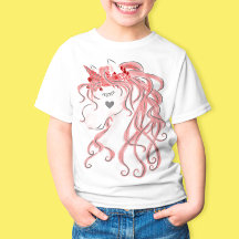Watercolor Unicorn Art T-Shirt