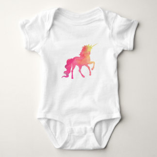 Watercolor Unicorn baby romper Bodysuit
