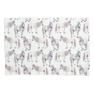 Watercolor Unicorn Fairy Tale Pattern Pillowcase