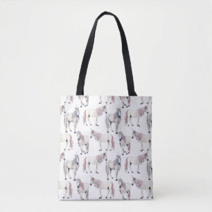 Watercolor Unicorn Fairy Tale Pattern Tote Bag