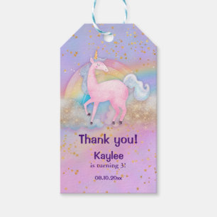 Watercolor Unicorn Holographic Gift Tags