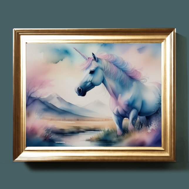 Watercolor Unicorn III Poster (Creator Uploaded)