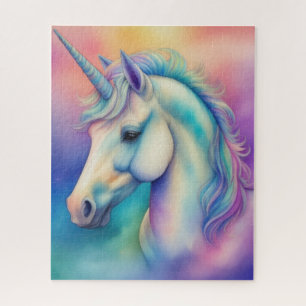 Watercolor Unicorn in Soft Pastels Jigsaw Puzzle