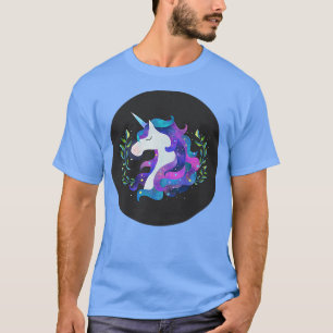 Watercolor Unicorn Magical Unicorns Dark Magic Fai T-Shirt