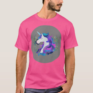 Watercolor Unicorn Magical Unicorns Grey Magic Fai T-Shirt
