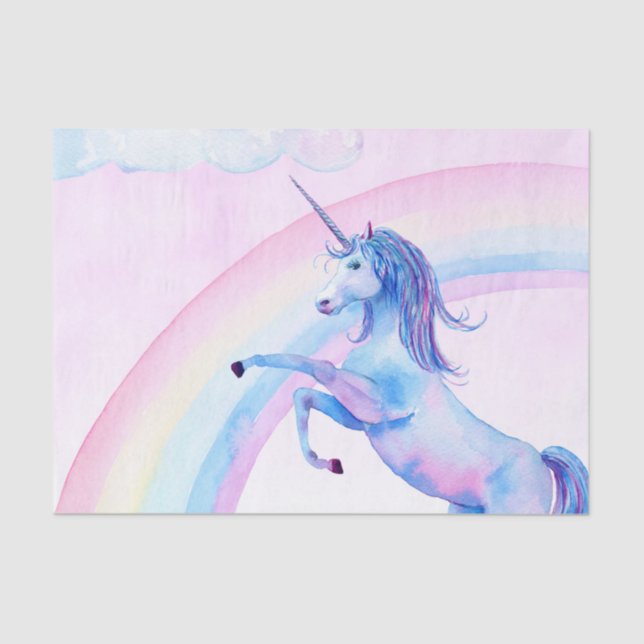Watercolor Unicorn Tissue Paper (Front)