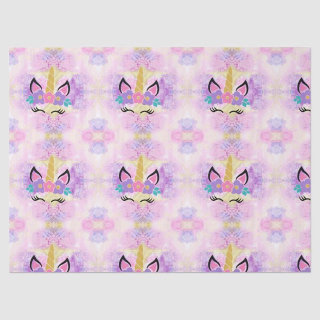Watercolor Unicorn Tissue Paper (Front)