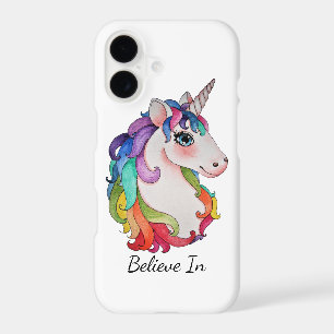 Watercolor Unicorn With Rainbow Hair