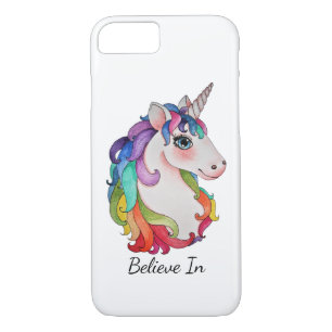 Watercolor Unicorn With Rainbow Hair iPhone 8/7 Case