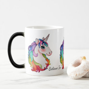 Watercolor Unicorn With Rainbow Hair Magic Mug