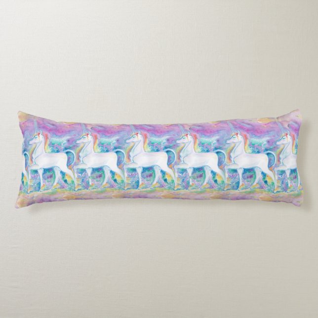 Watercolor Unicorns Body Cushion (Front)