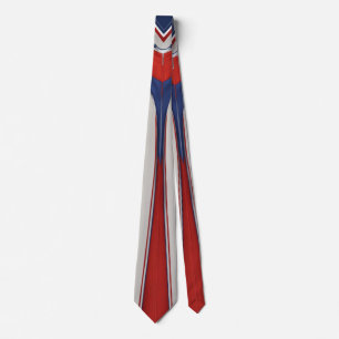 Watercolor Unique Luxury Red Grey Print Tie