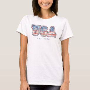 Watercolor USA 250 Years 4th of July  T-Shirt