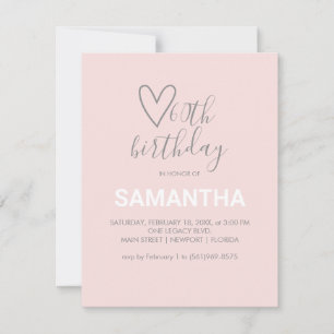 Watercolor Valentine 60th Birthday Party