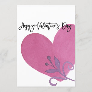 Watercolor Valentine’s Day card personalised