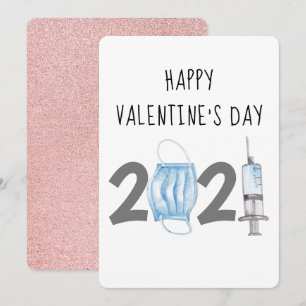 Watercolor Valentine's day 2021 Holiday Card