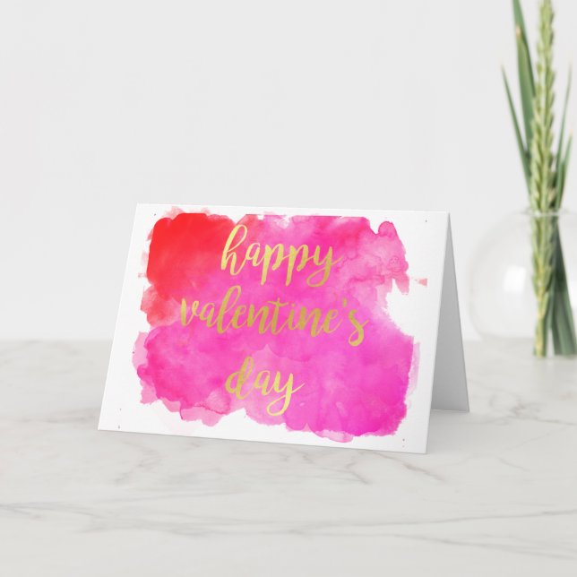 Watercolor Valentine's Day Card (Front)