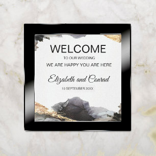 Watercolor Vanessa Black and White Canvas Print