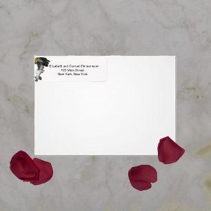 Watercolor Vanessa Black and White Label