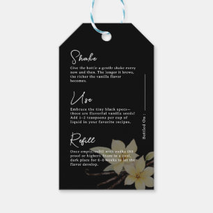 Watercolor Vanilla Black Extract Instruction Gift Tags