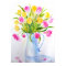 Watercolor Vase of Tulips