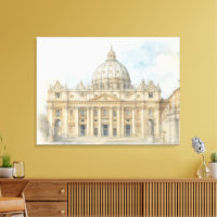 Watercolor Vatican | St. Peter’s Basilica Italy