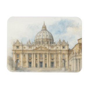 Watercolor Vatican St. Peter’s Basilica Italy Magnet