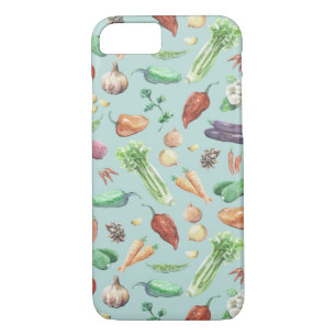 Watercolor Veggies & Spices Pattern iPhone 8/7 Case