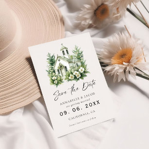 Watercolor Venue Wedding Save the Date