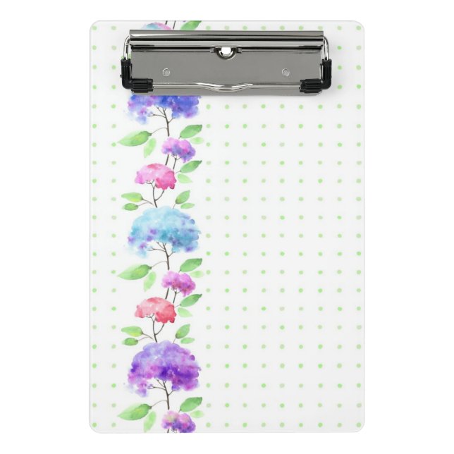 Watercolor vertical seamless pattern border mini clipboard (Front)