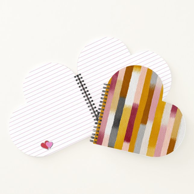 Watercolor Vertical Stripes Seamless Notebook (Inside)